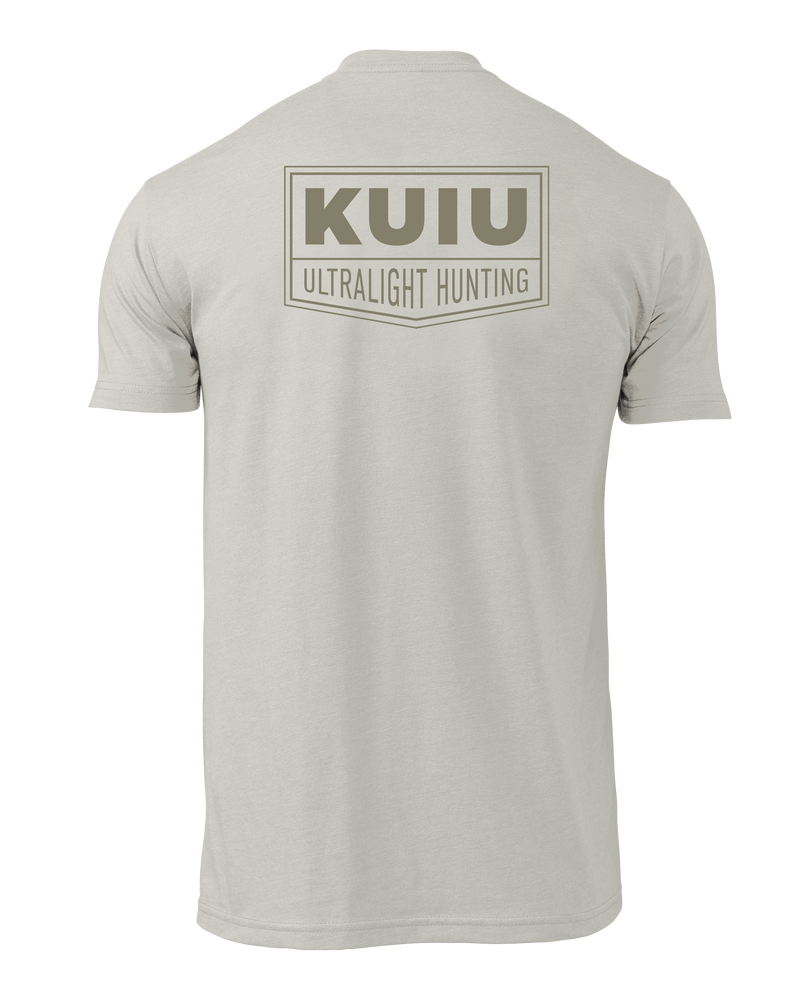 Back of KUIU Sign T-Shirt in Silk Khaki