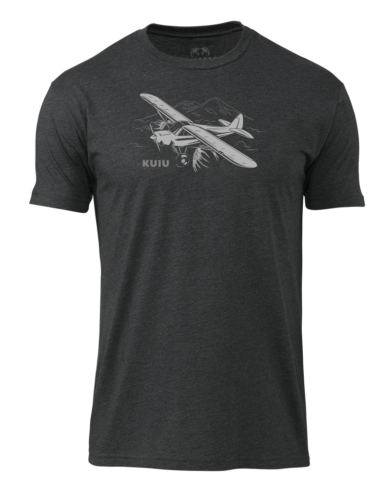 Front of Flight T-Shirt in Charcoal Grey