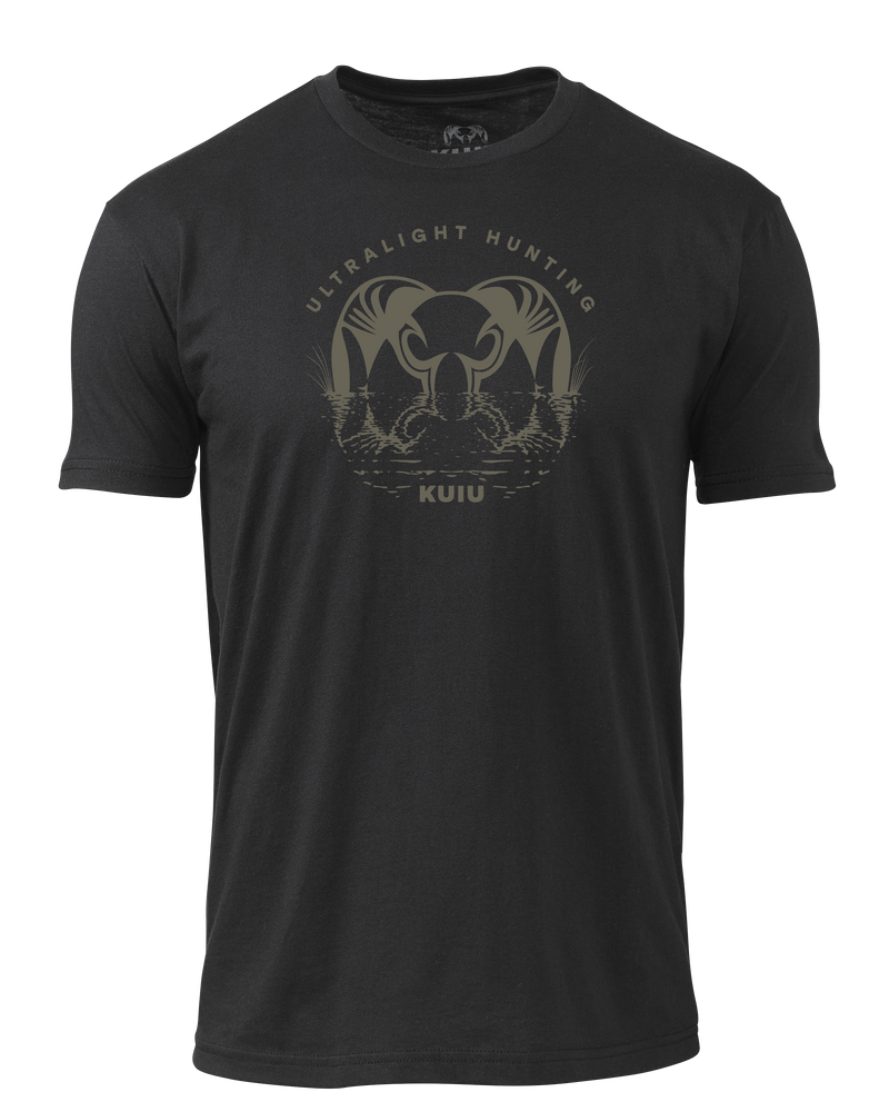 Front of KUIU Waterway T-Shirt in Black