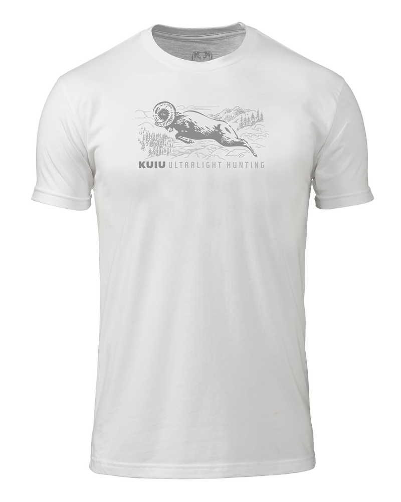 Front of KUIU Ram T-Shirt in White