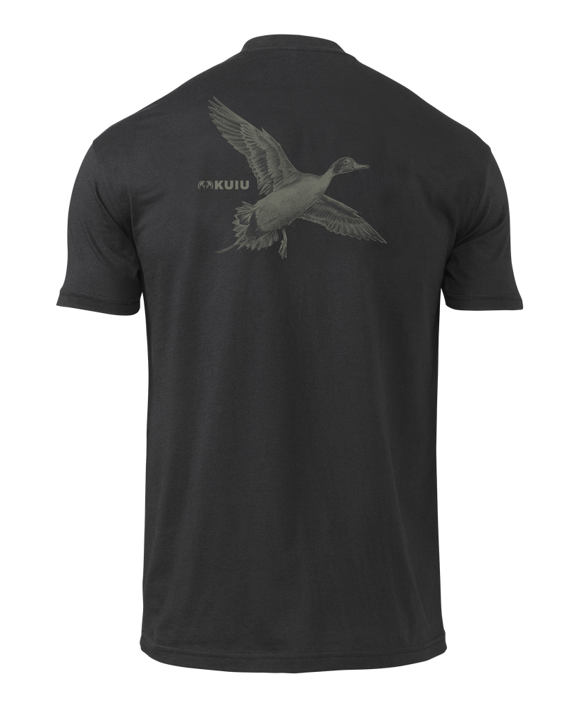 Back of KUIU Pintail Duck T-Shirt in Black