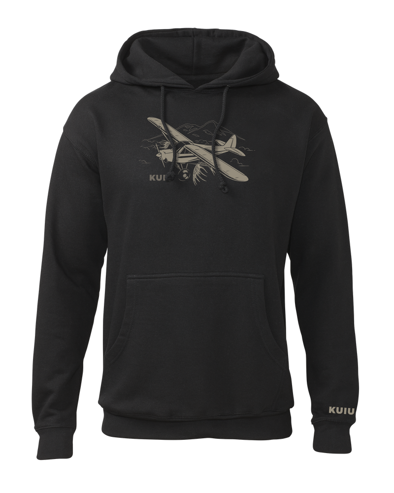 Front of KUIU Flight Hoodie in Black