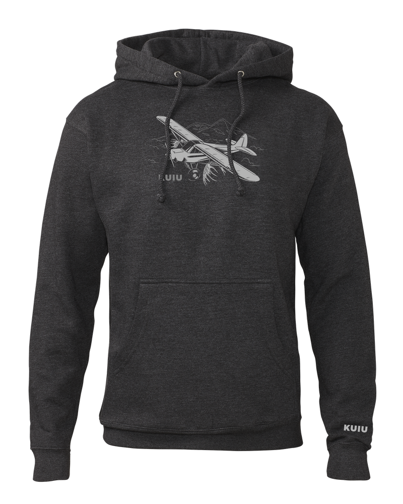 Front of KUIU Flight Hoodie in Charcoal Grey