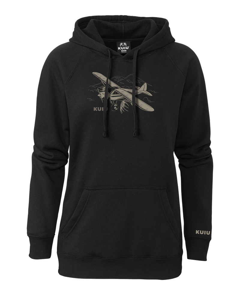 Front of Women's Flight Hoodie in Black
