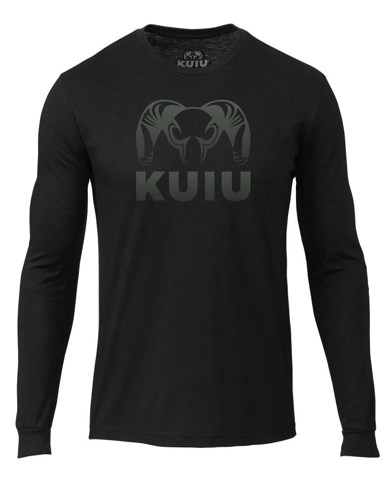 Front of KUIU Ram Fade Long Sleeve in Black