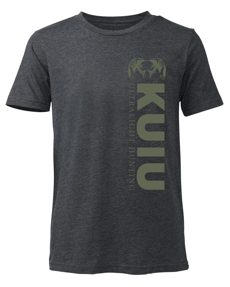 KUIU Youth Solid Vertical T-Shirt | Charcoal