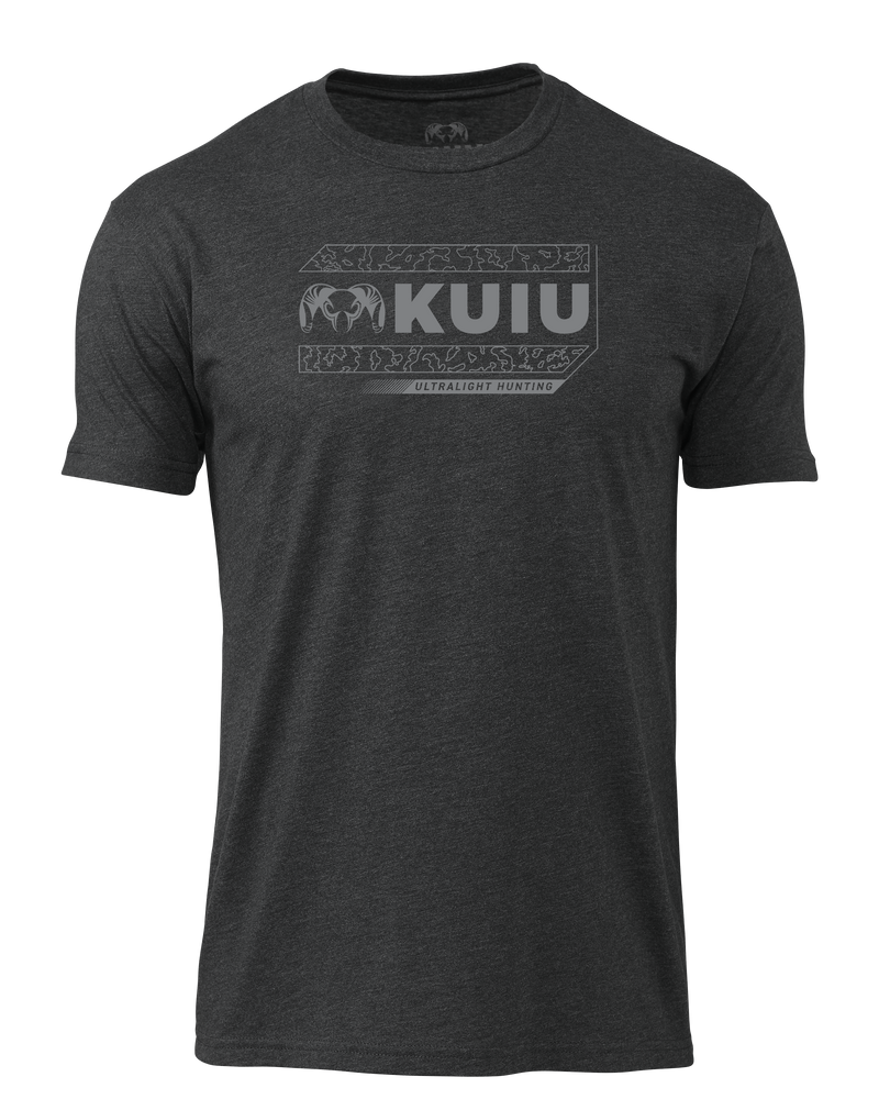 KUIU Camo Outline Logo T-Shirt | Charcoal