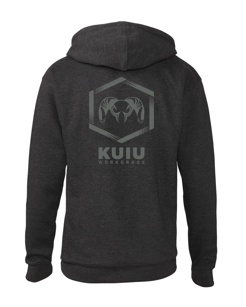 KUIU Workgrade Back Logo Hoodie | Charcoal Heather