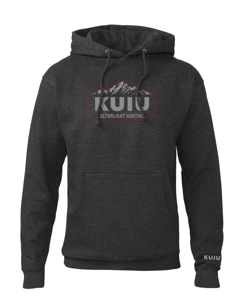 Front of KUIU Mountain Hoodie in Black