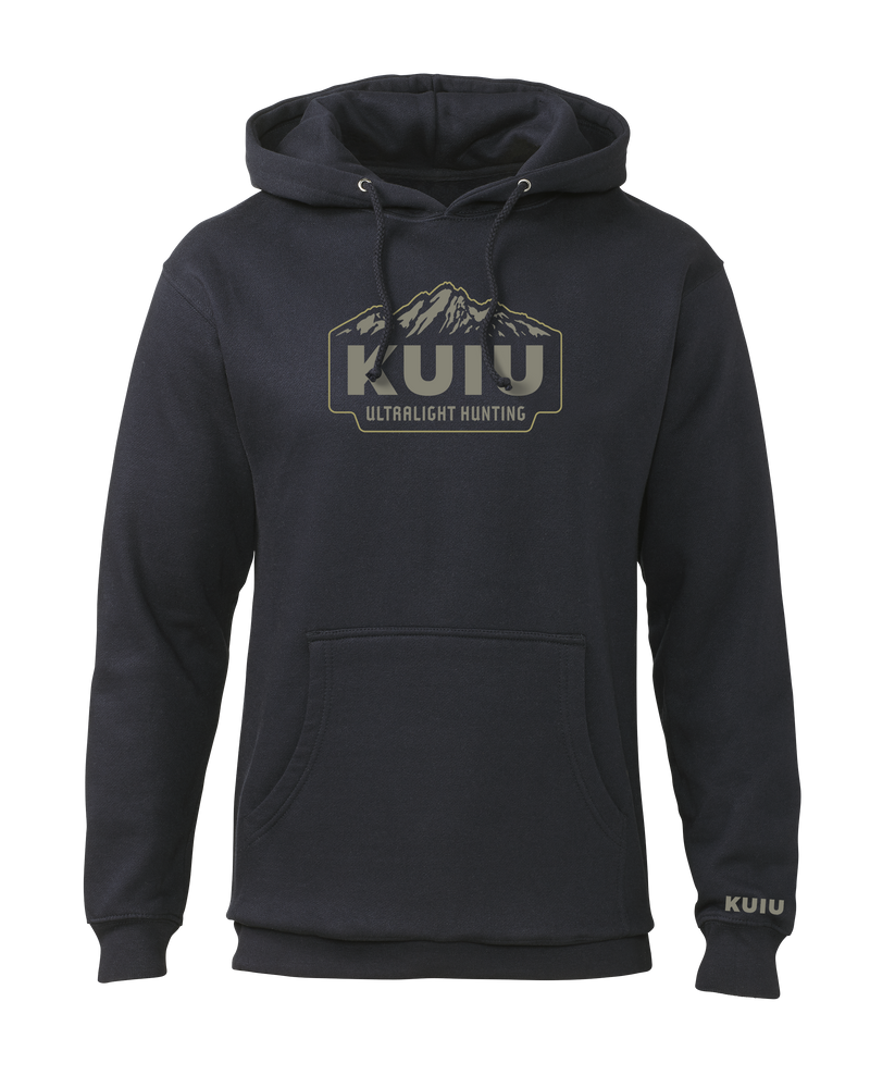 Front of KUIU Mountain Hoodie in Navy