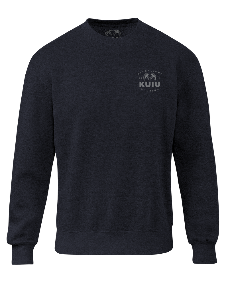 KUIU Ultralight Chest Logo Crewneck Sweatshirt | Navy