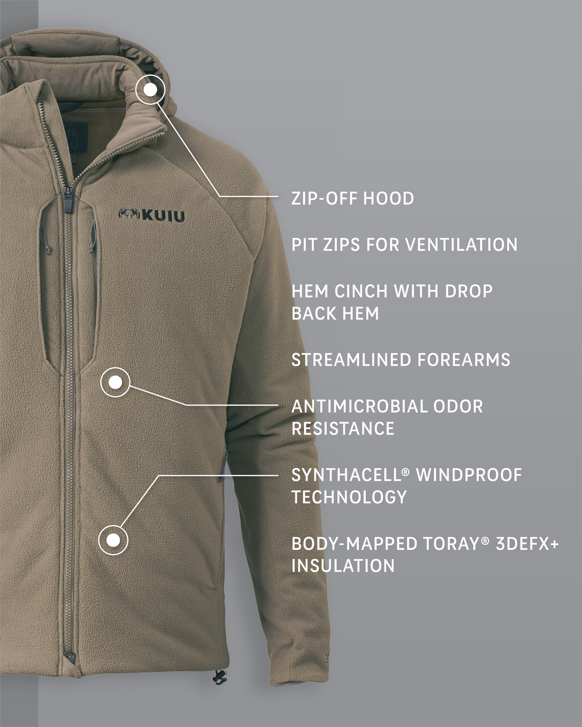 Proximity Hooded Insulated Jacket | Ash Off-Shade - KUIU