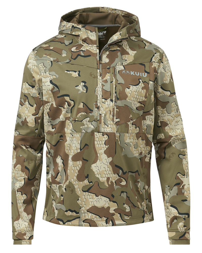 Front of Drawpoint Hoodie in Valo camouflage