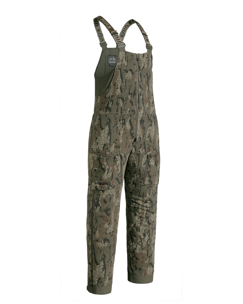 Front of KUIU Proximity Insulated Bib in Veros Camouflage
