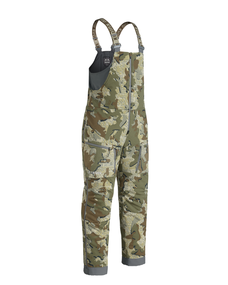 Front of KUIU Proximity Insulated Bib in Valo Camouflage