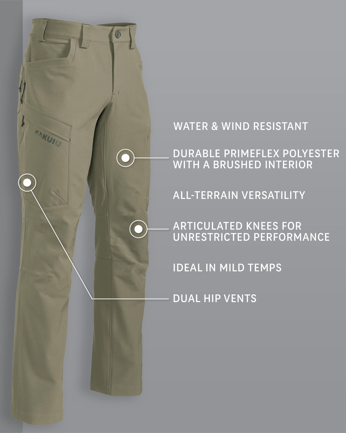 Quick-Drying Attack Hunting Pant - Khaki | KUIU