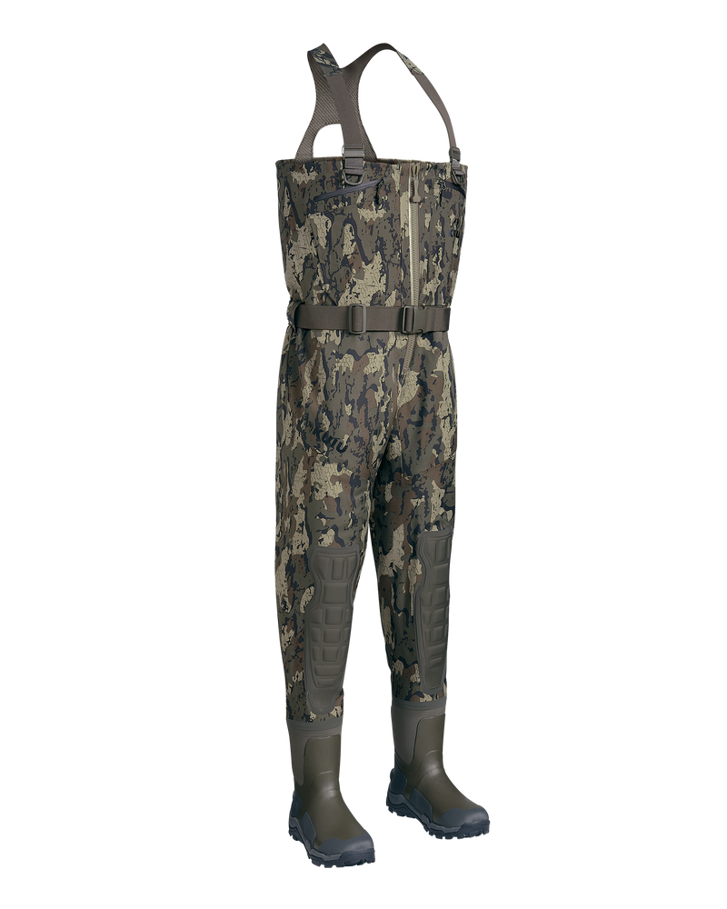 Front of KUIU HD PRO Flex Zip Wader in Veros Camouflage