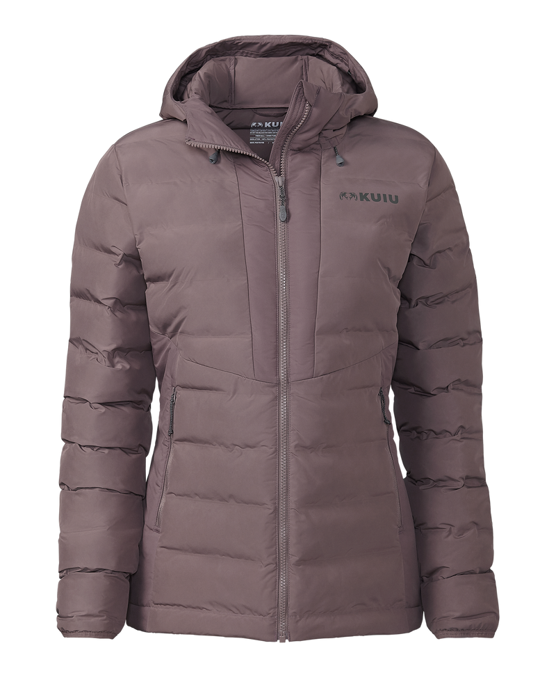 Front of Women's Elements Hooded Jacket in Dusk Purple