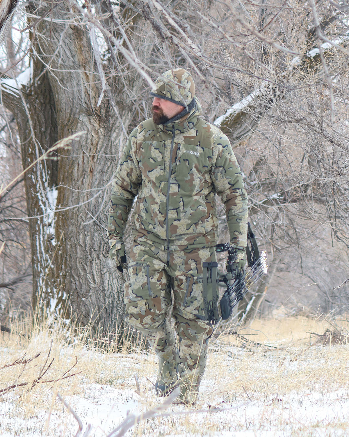 Super Down Haven Hooded Warm Quiet Hunting Jacket Verde KUIU