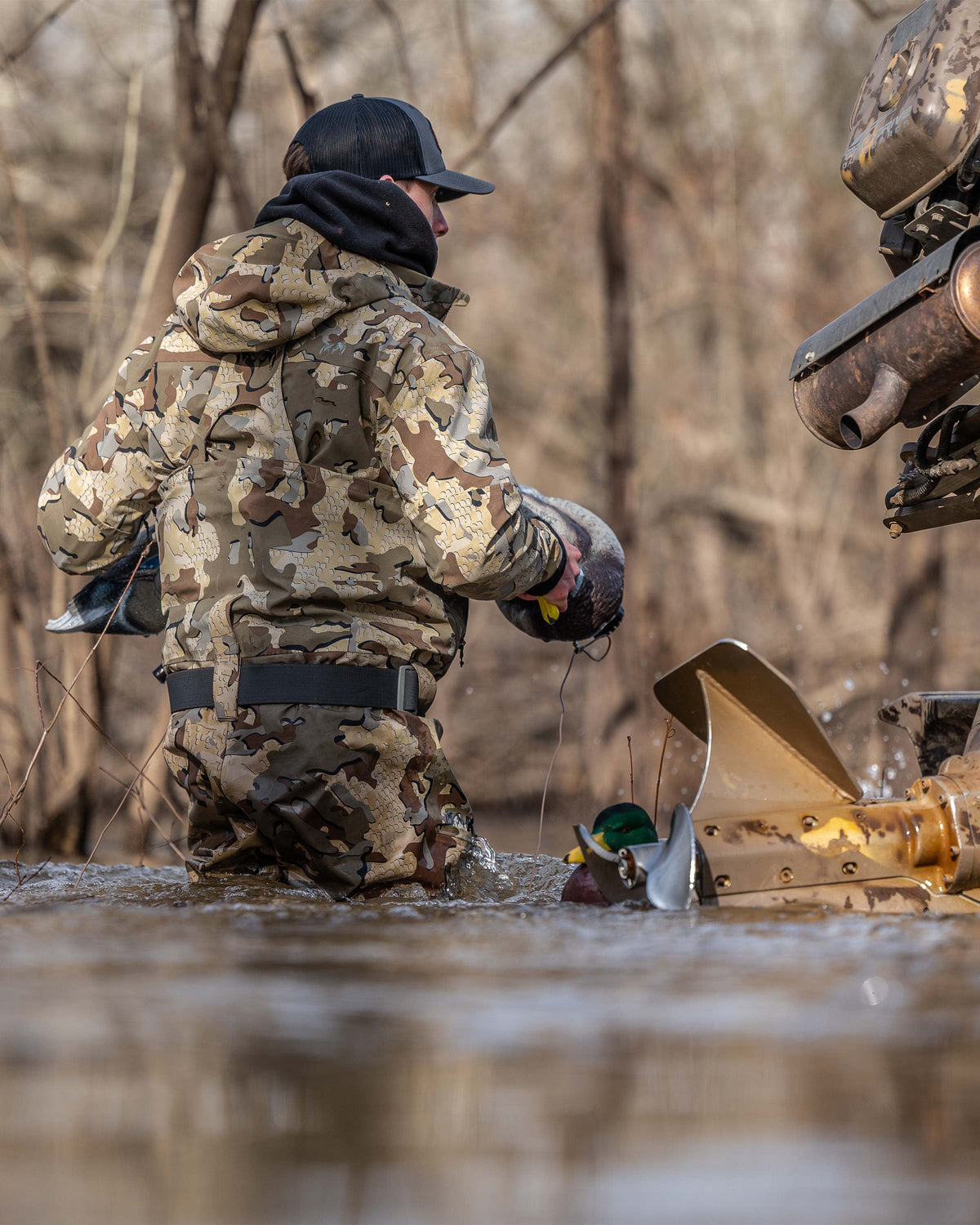 Duck Hunter Camo Outfit - Jacket + Cargo Pants Set - Retro Jungle