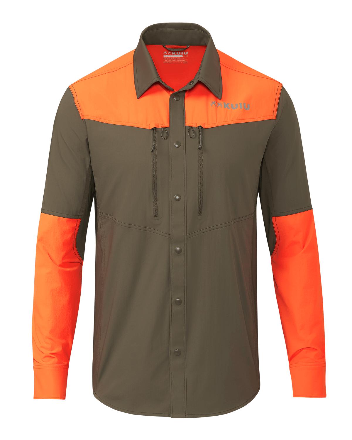 Upland Bird Hunting Shirt - Major Brown/Blaze Orange | KUIU