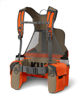 Back of Upland Field Vest in Blaze Orange
