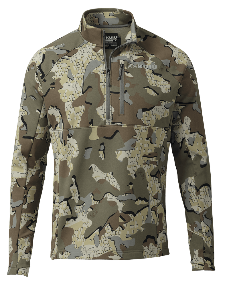 Front of StrongFleece 190 Zip-T in Valo Camouflage