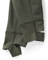 High stretch layered stirrup cuffs on StrongFleece 290 Layering Pant in Ash brown