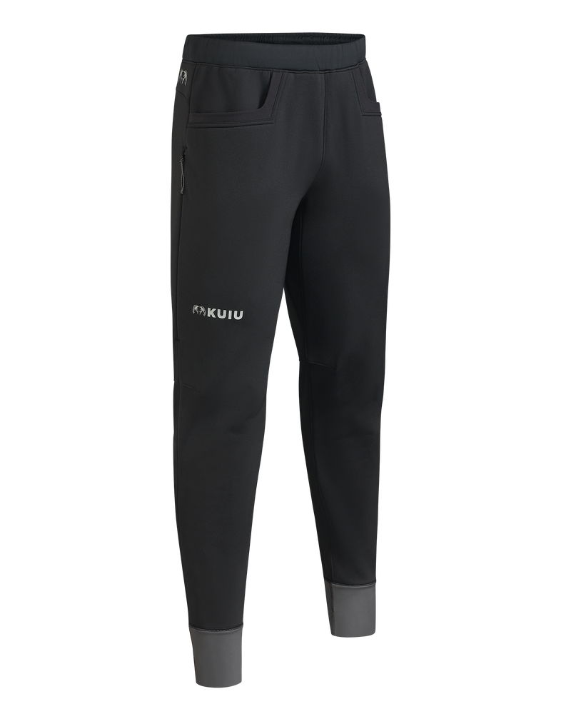 Front of StrongFleece 290 Layering Pant in Black