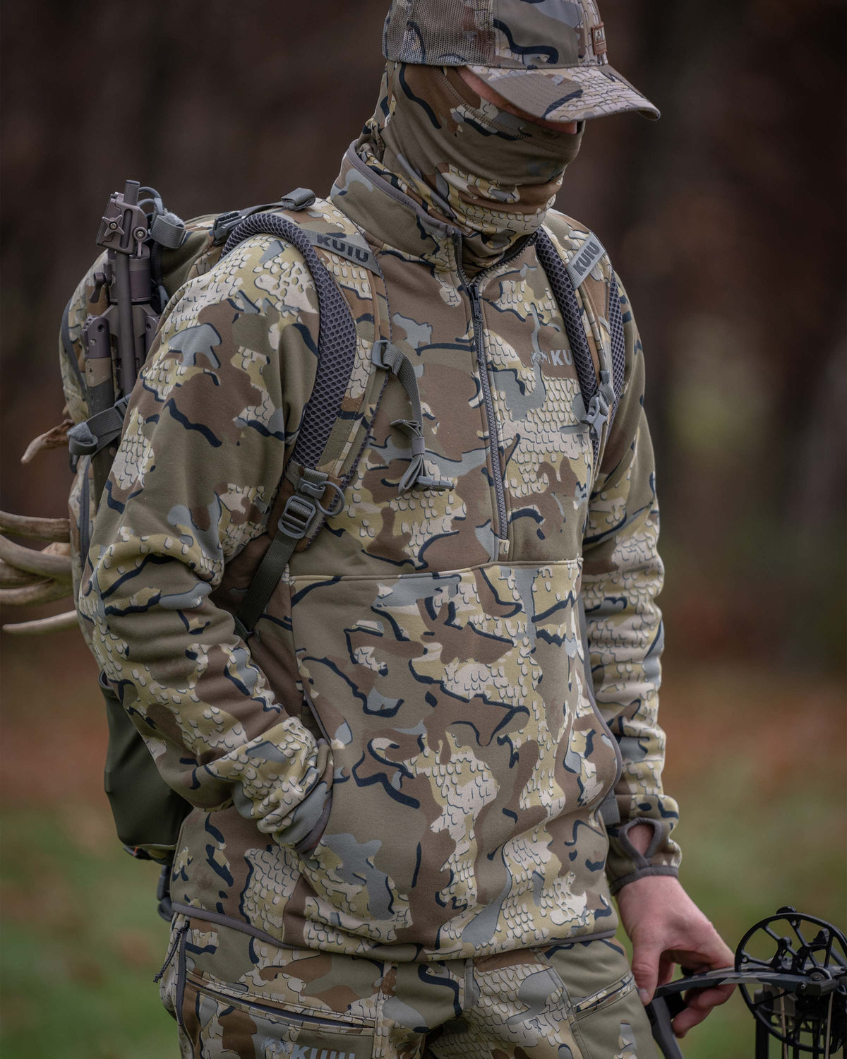 Encounter 290 Men's Half Zip Fleece Pullover - Black | KUIU