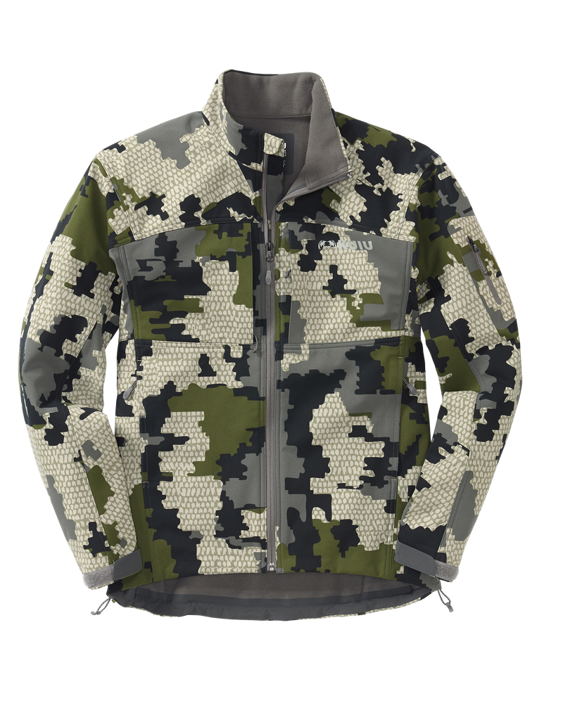 Front of Guide All Season Jacket in Verde Camouflage