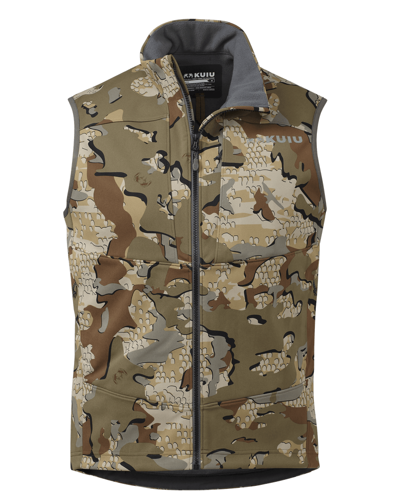 Front of Axis Vest in Valo Camouflage