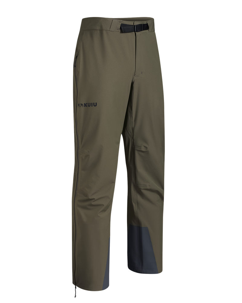 Front of Chugach TR Rain Pant in Ash Brown