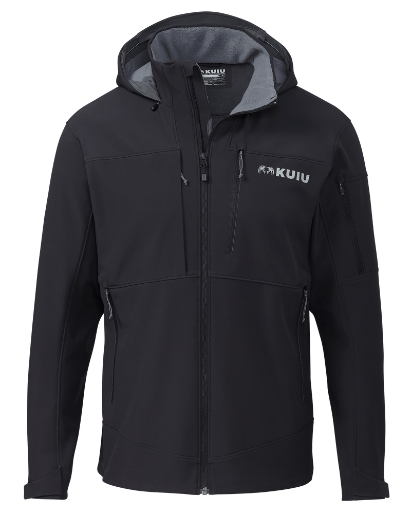 Front of Guide PRO Hooded Jacket in Black
