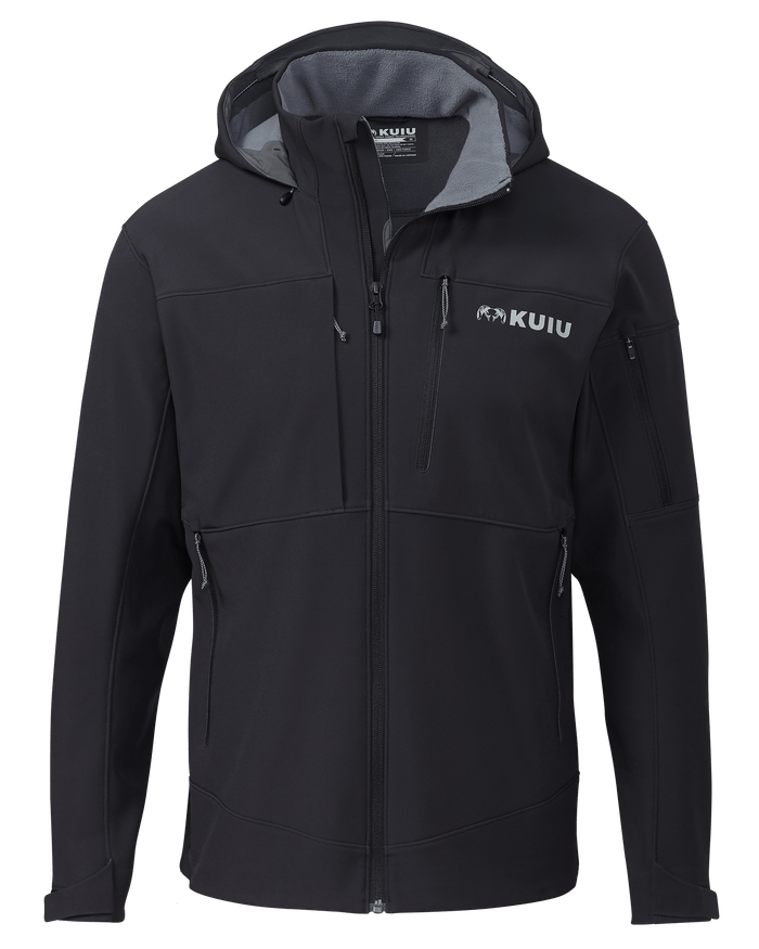 Guide PRO Hunting Soft Shell Jacket w/ Hood - Black | KUIU
