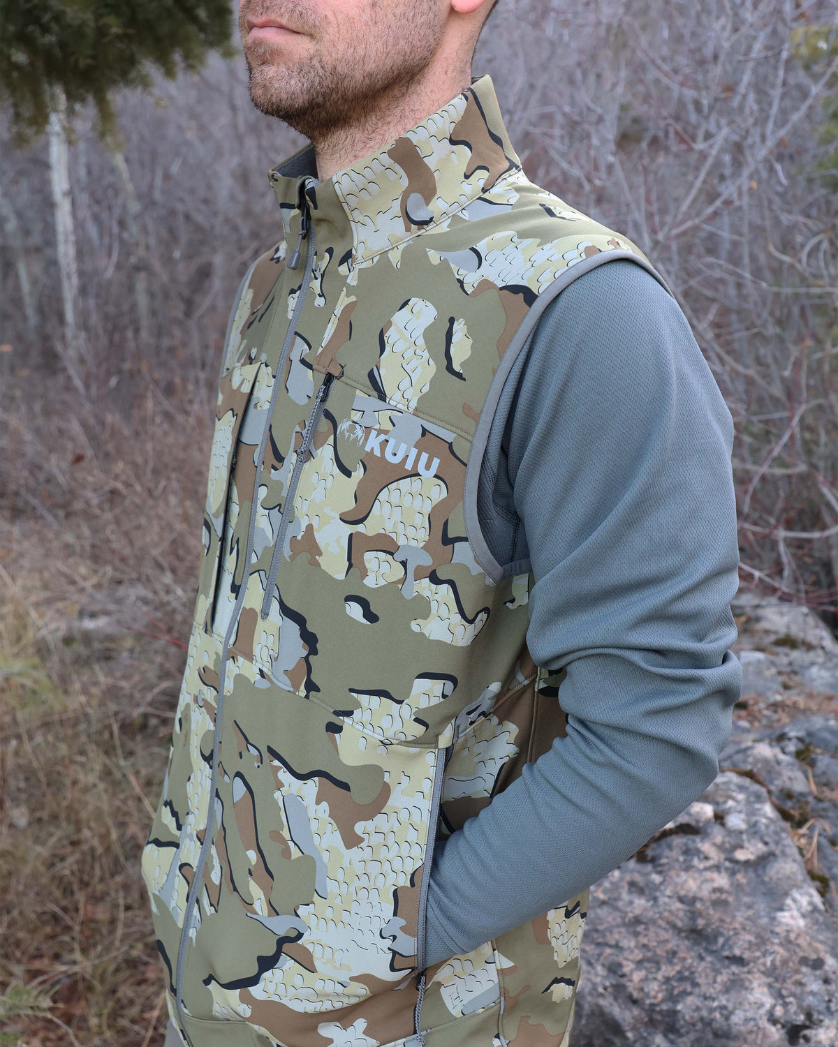 Guide PRO Soft Shell Vest - Verde Camo | KUIU