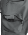 YKK Zippered Cargo Pocket of the Guide PRO Pant in Gunmetal Grey