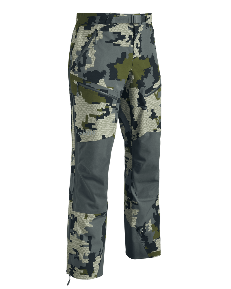 Front of Yukon TR Rain Pant in Verde Camouflage