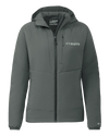 Front of Women's Kenai Hooded Jacket in Gunmetal Grey