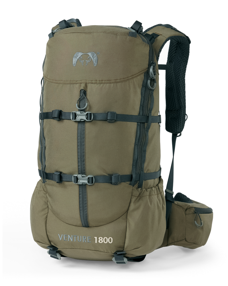 Front of Venture 1800 Backpack in Ash Brown