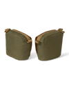 Front of Pro Hip Belt Pouches in Olive Green
