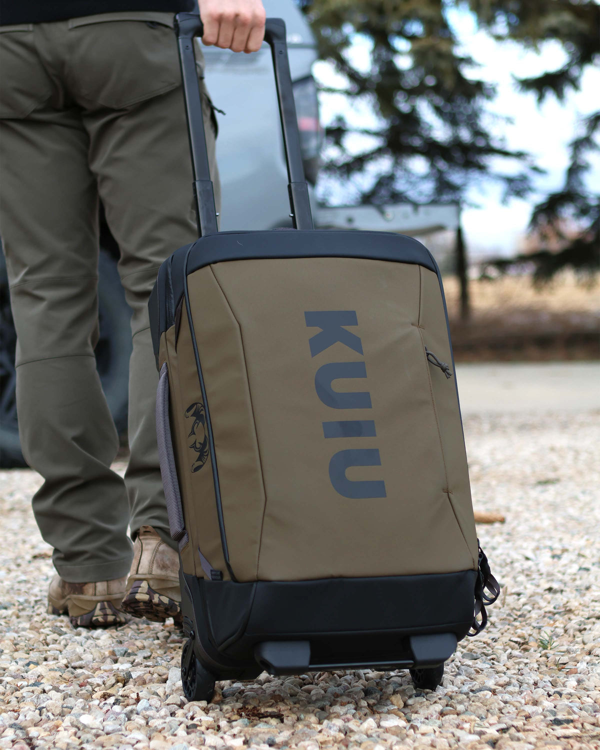 Waypoint 3000 Waterproof Rolling Duffel Bag - Gunmetal | KUIU