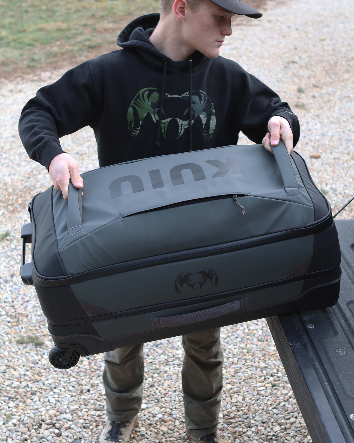 Waypoint 6500 Durable Rolling Duffel Bag - Gunmetal | KUIU