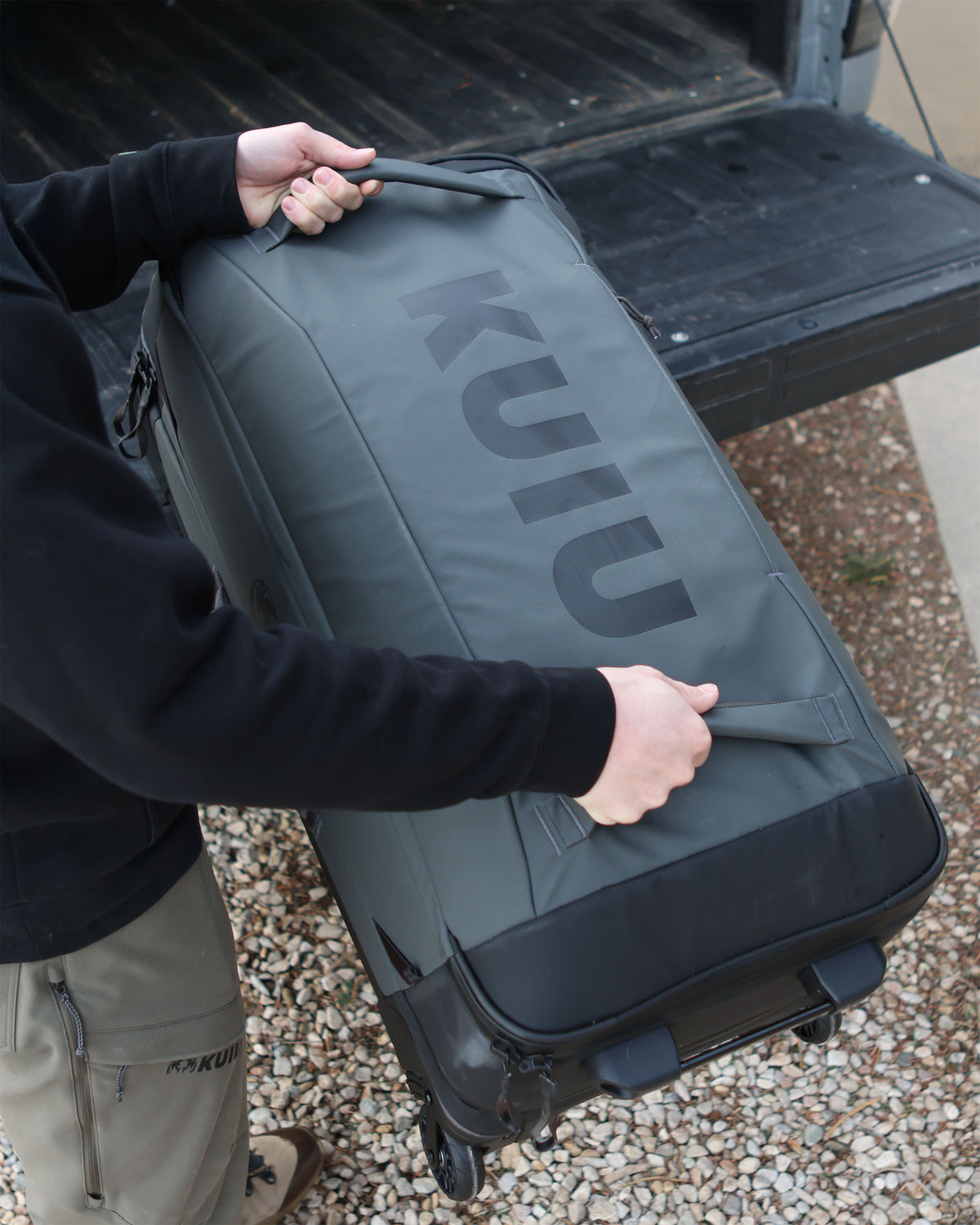 Waypoint 6500 Durable Rolling Duffel Bag - Gunmetal | KUIU Waypoint 6500 Durable Rolling Duffel Bag - Gunmetal | KUIU