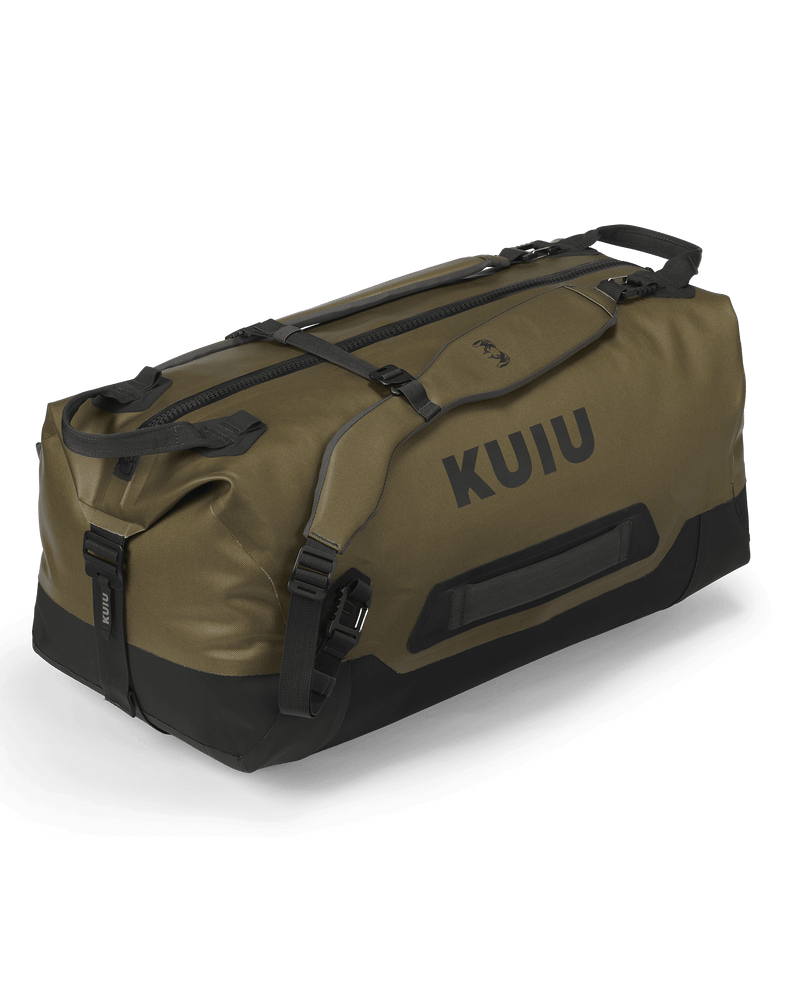 Front Angled Profile of Kodiak 3000 Submersible Duffel in Coyote Brown