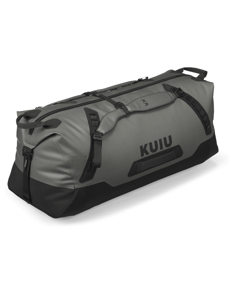 Front Angled Profile of Kodiak 6000 Submersible Duffel in Stone Grey