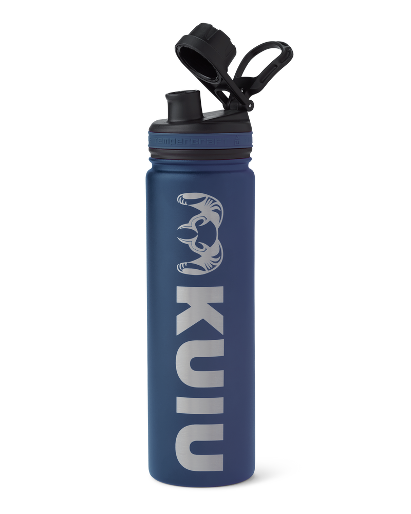 Front of KUIU 22 oz Bottle in Navy Blue