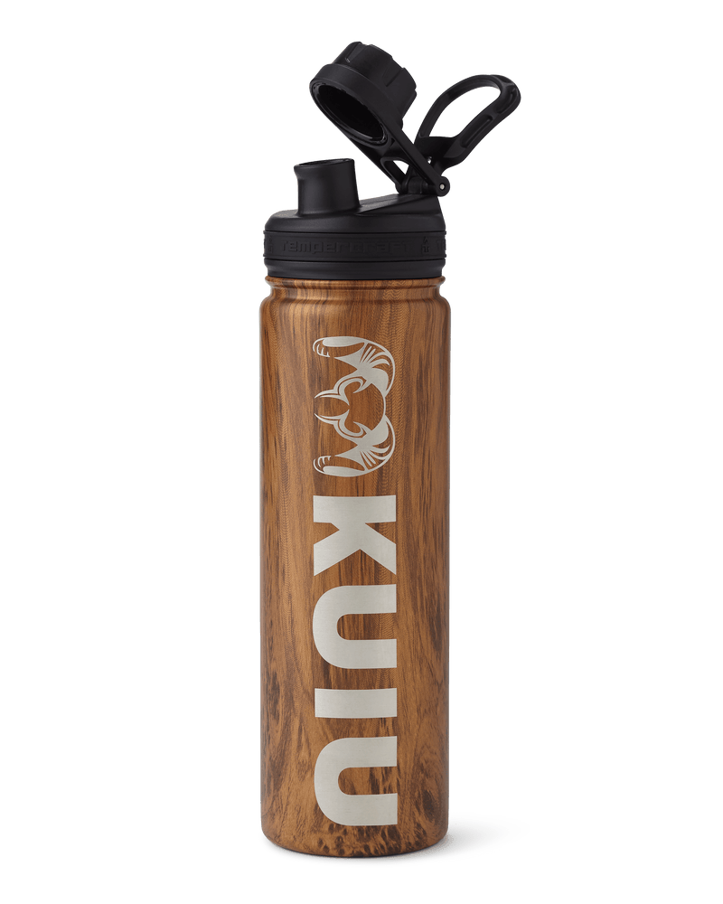 Front of KUIU 22 oz Bottle in Wood Brown