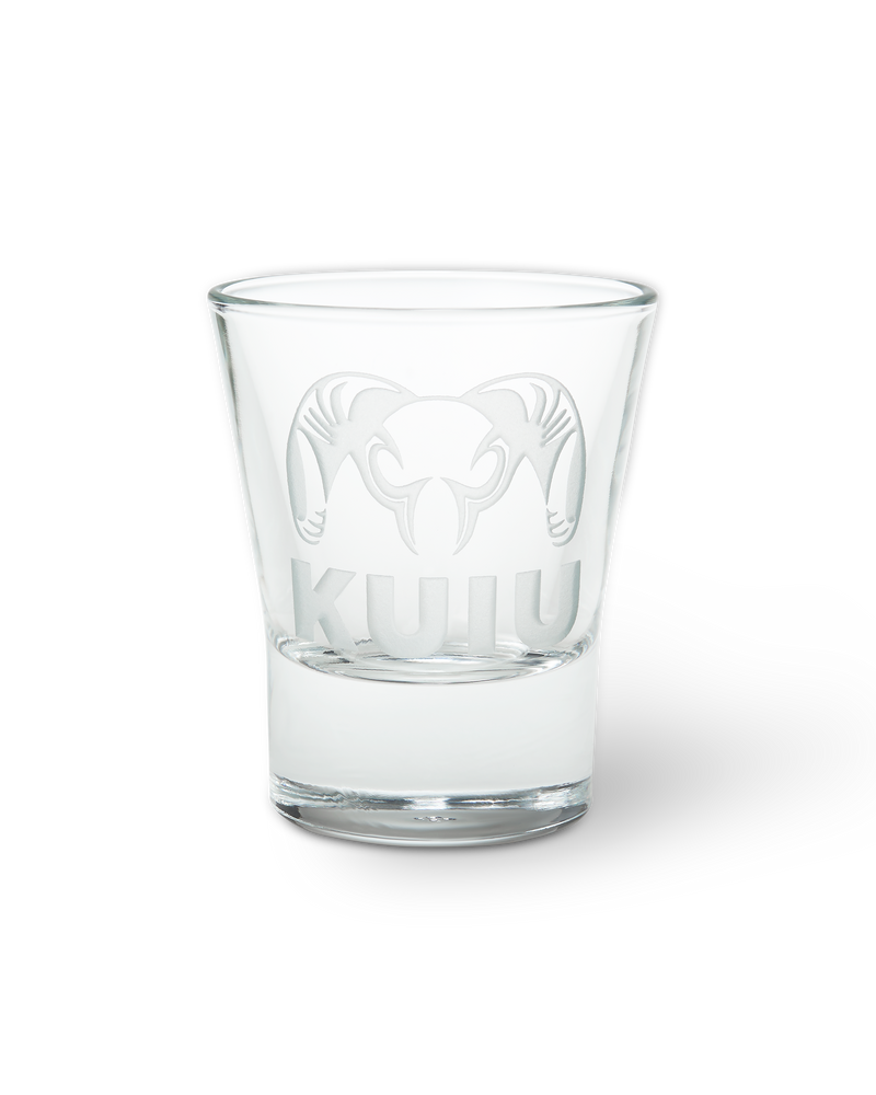 A single KUIU Engraved Shot Glass 