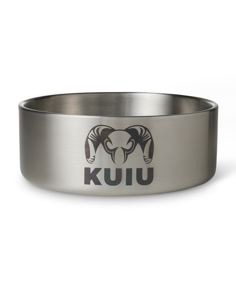 Front of KUIU Stainless Steel Dog Bowl 